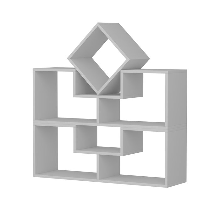 Hanah Home Estantería Blanca Moderna y Elegante - Ancho 105cm, Alto 76.4cm, Profundo 29.5cm